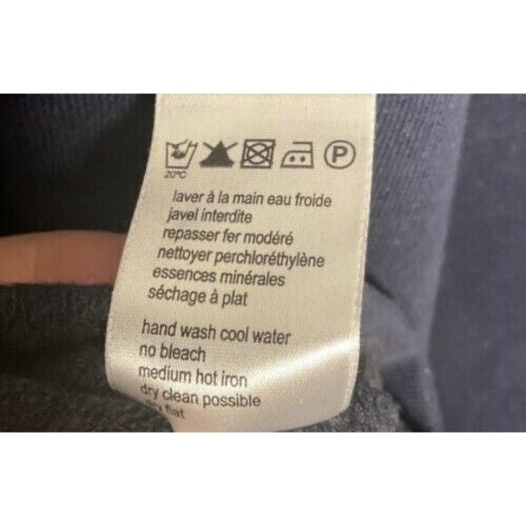 Lacoste 87651 1/4 Zip Mockneck Sweater Men Size 5/Large Blue Cotton/Alpaca FLAW - Picture 4 of 10